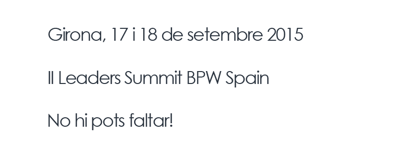 II Leader Summit BPW Spain a Girona